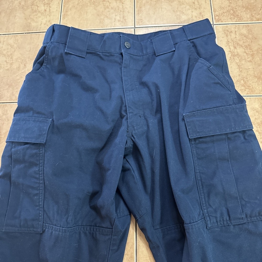 5.11 Tatical Pants Mens Sz Large‎ 36 x 29 Regular Blue TDU Cargo Utility Ripstop - Picture 2 of 9
